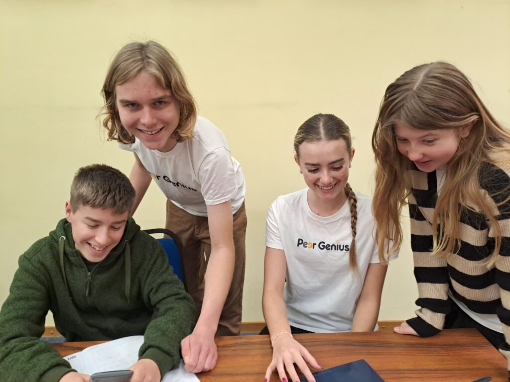 Group of students working together