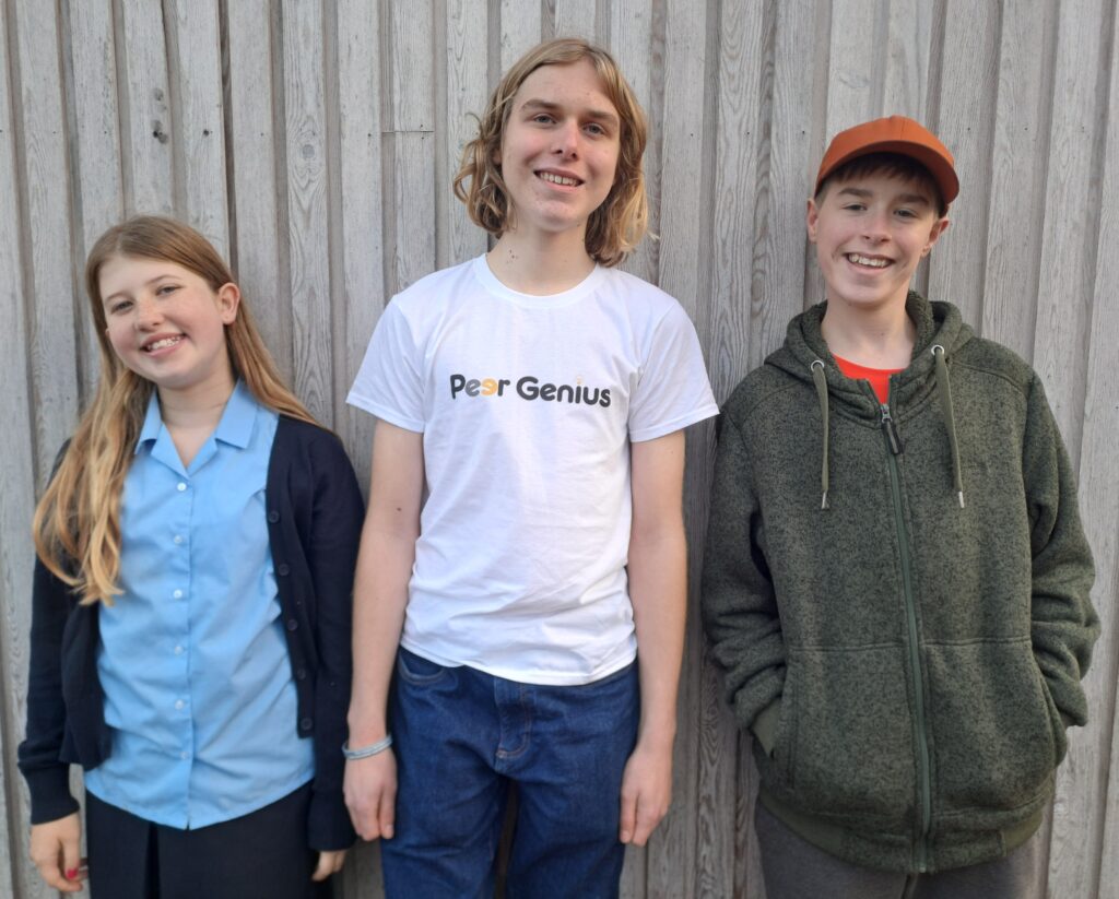 Tutor and Students standing next to each other